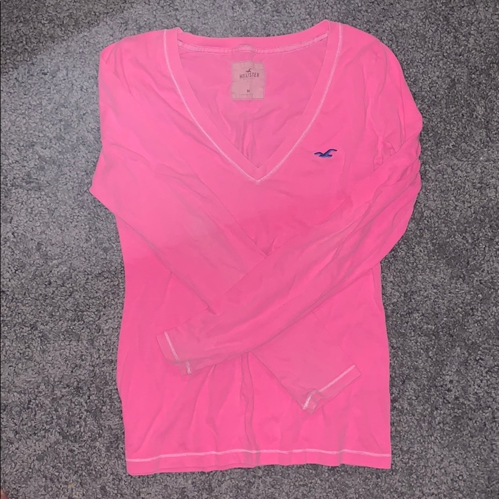 Hollister pink long sleeve shirt